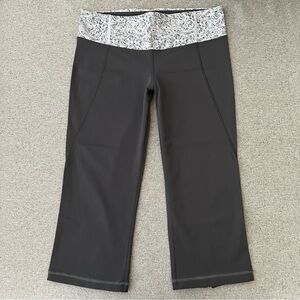 Lululemon gather and crow gray pants crop